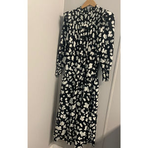 New Udelny Print Maxi Dress Black/White XS Women's Was $ 79 A85